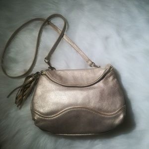 Elaine Turner Brody Style Champagne Leather Purse